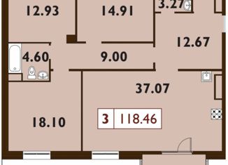 Продается 3-комнатная квартира, 118.3 м2, Санкт-Петербург, Петровский проспект, 11к2, метро Крестовский остров