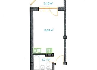 Продажа квартиры студии, 19.9 м2, поселок Поляны, Выборгское шоссе, 49к3