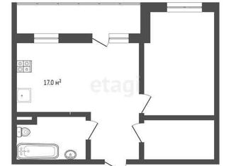 Однокомнатная квартира на продажу, 48 м2, Самара, Демократическая улица, 136А, ЖК Куйбышев