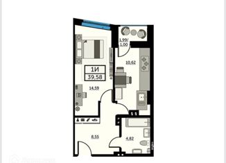 1-ком. квартира на продажу, 40 м2, Ростов-на-Дону, Красноармейская улица, 157Вс3, ЖК Рубин