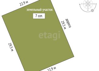 Продам земельный участок, 7 сот., деревня Круглое, Славянская улица