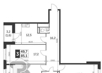 Продажа 3-ком. квартиры, 85.1 м2, Москва, улица Красная Сосна, 3А, ЖК Настроение
