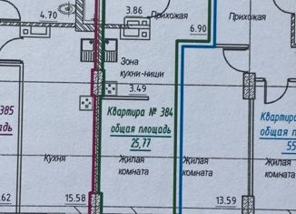 Квартира на продажу студия, 26 м2, Ростов-на-Дону, улица Ларина, 45с7, ЖК Сердце Ростова 2