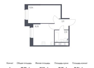Продажа однокомнатной квартиры, 30.22 м2, Колпино, ЖК Новое Колпино, жилой комплекс Новое Колпино, к34