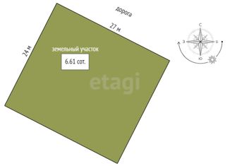 Земельный участок на продажу, 6.6 сот., село Борки