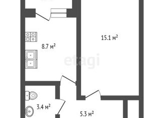 Продается 1-ком. квартира, 32.5 м2, Тюмень, улица Ветеранов Труда, 9А, ЖК На Ватутина