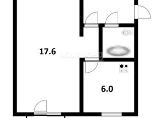 Продается 1-ком. квартира, 30.7 м2, Новосибирск, улица Эйхе, 9Б, метро Речной вокзал