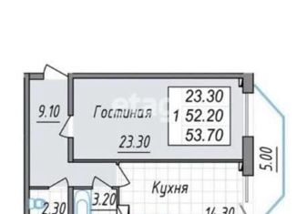 Продажа 1-ком. квартиры, 52.7 м2, Санкт-Петербург, улица Ушинского, 14, улица Ушинского