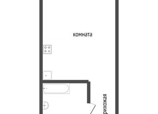 Квартира на продажу студия, 12 м2, Красноярск, улица Воронова, 12Б