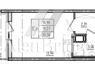 Продам квартиру студию, 19.3 м2, Мурино, Воронцовский бульвар, 21к3, ЖК Мой Мир