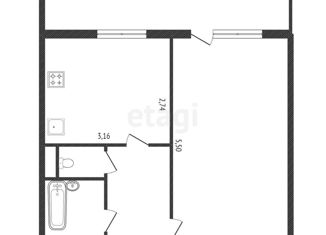 Продается 1-комнатная квартира, 34 м2, поселок Дубовое, Благодатная улица, 81
