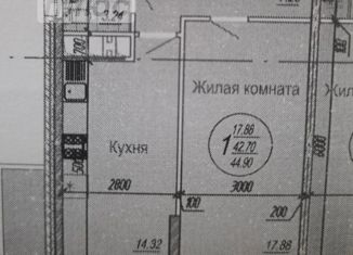 Продается 1-комнатная квартира, 44.9 м2, Ростов-на-Дону, Доломановский переулок, 124с2, ЖК Центральный