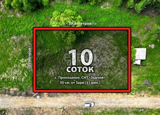 Продам земельный участок, 10 сот., СНТ Зодчий-2, Грибная улица