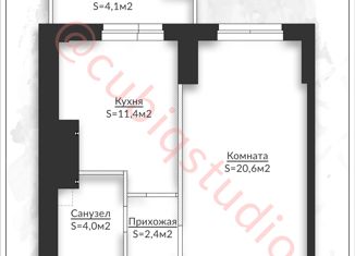 Продаю однокомнатную квартиру, 42.5 м2, Санкт-Петербург, улица Руднева, 18, ЖК Шекспир