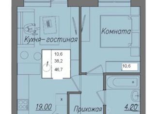 Продам 2-ком. квартиру, 47 м2, Липецк, улица Осканова, 2