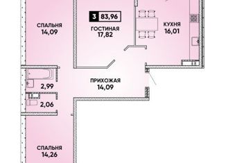 Продам 3-комнатную квартиру, 81.7 м2, Краснодар, улица им. Героя Яцкова И.В., 19к1, микрорайон Губернский