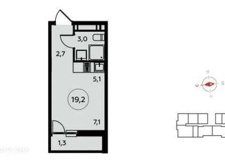 Продаю квартиру студию, 19.2 м2, посёлок Коммунарка, улица Потаповская Роща, 20к2, ЖК Белые Ночи