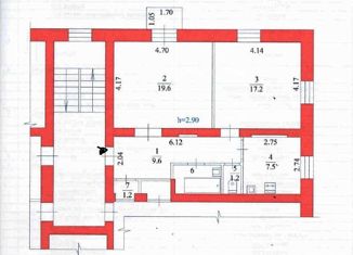 2-комнатная квартира на продажу, 59.8 м2, Благовещенск, Октябрьская улица, 54