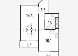 Продам 1-ком. квартиру, 34 м2, Санкт-Петербург, ЖК Шекспир, улица Руднева, 18