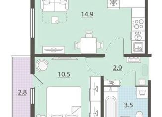 Продам 1-ком. квартиру, 32.5 м2, Екатеринбург, ЖК Меридиан, улица Евгения Савкова, 17Б
