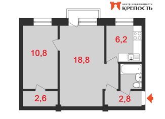 Продам 2-комнатную квартиру, 44 м2, Красноярский край, улица Свердлова, 37