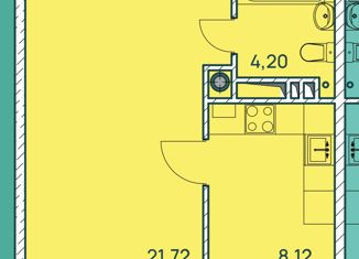 Однокомнатная квартира на продажу, 35 м2, Туапсе, улица Калараша, 7Г