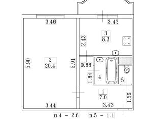 Продажа 1-ком. квартиры, 39.4 м2, Санкт-Петербург, Афанасьевская улица, 6к1, Приморский район