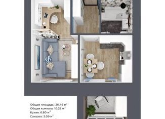 Продаю 2-комнатную квартиру, 55.09 м2, село Семёновка