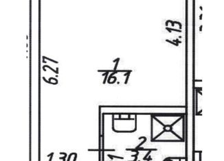Продаю квартиру студию, 19.5 м2, посёлок Парголово, Толубеевский проезд, 8к2