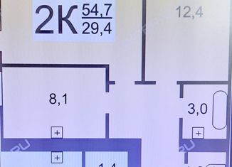 Продаю 2-ком. квартиру, 50.2 м2, Нижний Новгород, Архангельская улица, 14