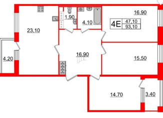 Продается 3-ком. квартира, 93.1 м2, Санкт-Петербург, Манчестерская улица, 5к1, метро Удельная