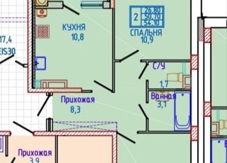 2-комнатная квартира на продажу, 51 м2, Ставрополь, микрорайон № 36, улица Матрены Наздрачевой, 3/3к1