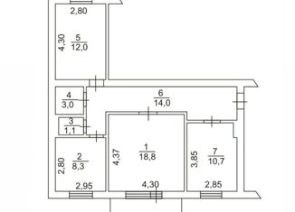 Продается 3-комнатная квартира, 67 м2, Ростовская область, улица Воровского, 11