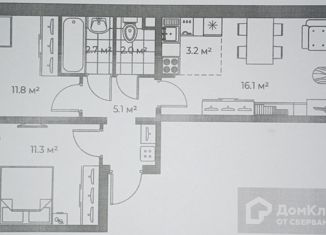 Продается 3-комнатная квартира, 52.7 м2, Ульяновск, ЖК Ультраград, жилой комплекс Ультраград, 6