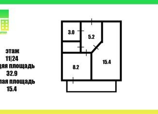 Продам однокомнатную квартиру, 32.9 м2, Санкт-Петербург, Кушелевская дорога, 7к6, муниципальный округ Пискарёвка