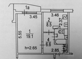 Однокомнатная квартира на продажу, 38 м2, Москва, улица Кутузова, 2, улица Кутузова