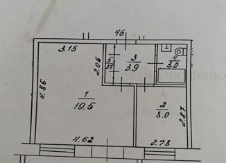 1-комнатная квартира на продажу, 38.1 м2, Сибай, улица Заки Валиди, 55/1