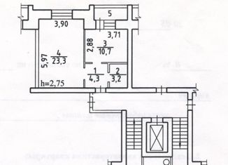 Продажа однокомнатной квартиры, 42 м2, Новосибирск, Ельцовская улица, 4/1, метро Площадь Гарина-Михайловского