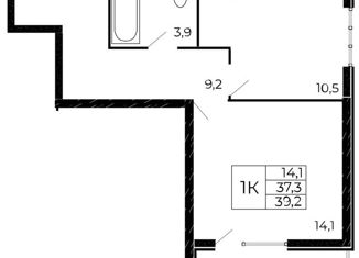 Продаю однокомнатную квартиру, 39.2 м2, Ростов-на-Дону, проспект Маршала Жукова, 16/6