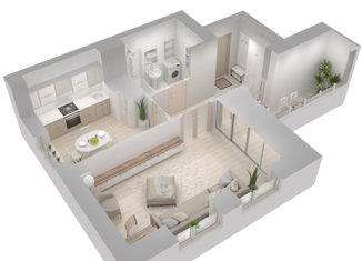 Продажа однокомнатной квартиры, 47.6 м2, Волгоград, улица Алехина, 38А, Краснооктябрьский район