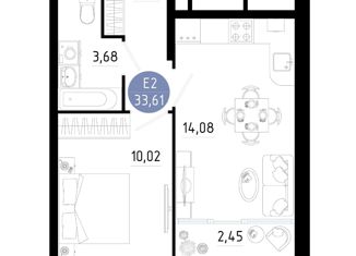 Продается 1-комнатная квартира, 34 м2, Рязань, улица Стройкова, 90, район Центральный Промузел