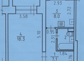 Продам 1-комнатную квартиру, 37 м2, Ижевск, улица Воровского, 127, Южный жилой район