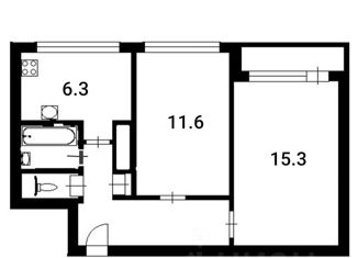 Продаю 2-ком. квартиру, 46.1 м2, Санкт-Петербург, Школьная улица, 30