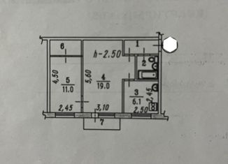 Продается двухкомнатная квартира, 44.6 м2, Омская область, 4-я Транспортная улица, 12