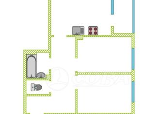 Продается 2-ком. квартира, 50 м2, Тюмень, Центральный округ, улица Мельникайте, 2к4