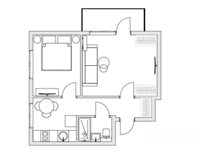 Продажа двухкомнатной квартиры, 36 м2, Москва, Бобруйская улица, 3, Бобруйская улица