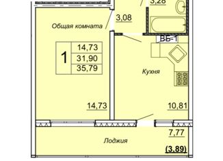 Продаю 1-комнатную квартиру, 39.9 м2, Нижний Новгород, ЖК Новый Город, Вязниковская улица, 42