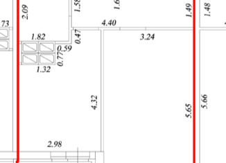 Продажа 1-комнатной квартиры, 40.1 м2, Самара, Революционная улица, 101Вк2, ЖК Сокол