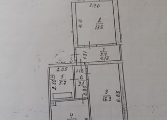 Продажа 2-ком. квартиры, 54.6 м2, Торжок, Ленинградское шоссе, 60