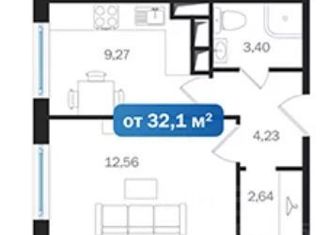Продаю 1-ком. квартиру, 32 м2, Москва, жилой комплекс Легендарный квартал, к1, метро Ботанический сад